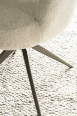 Draaibare Eetkamerstoel Alissa Bouclé - Beige - Loft24.nl