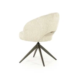 Draaibare Eetkamerstoel Alissa Bouclé - Beige - Loft24.nl
