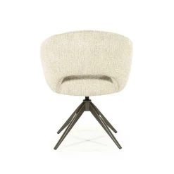Draaibare Eetkamerstoel Alissa Bouclé - Beige - Loft24.nl