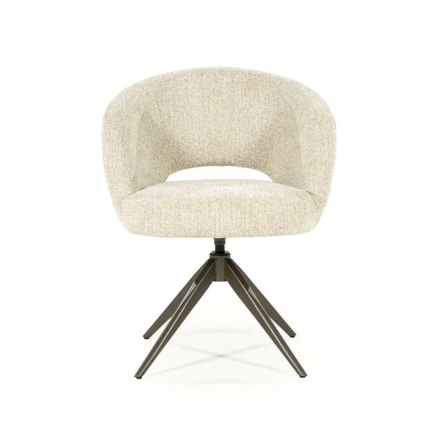 Draaibare Eetkamerstoel Alissa Bouclé - Beige - Loft24.nl