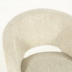 Draaibare Eetkamerstoel Alissa Bouclé - Beige - Loft24.nl