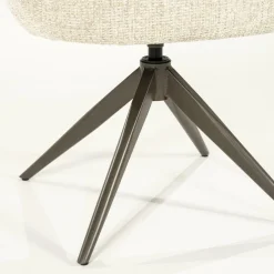 Draaibare Eetkamerstoel Alissa Bouclé - Beige - Loft24.nl