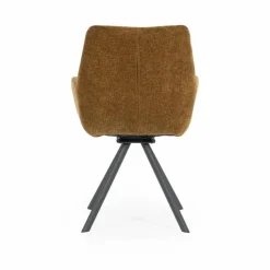 Draaibare Eetkamerstoel Bliss met armleuning- Mosterd - Loft24.nl