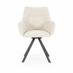 Draaibare Eetkamerstoel Bliss met armleuning- Beige - Loft24.nl
