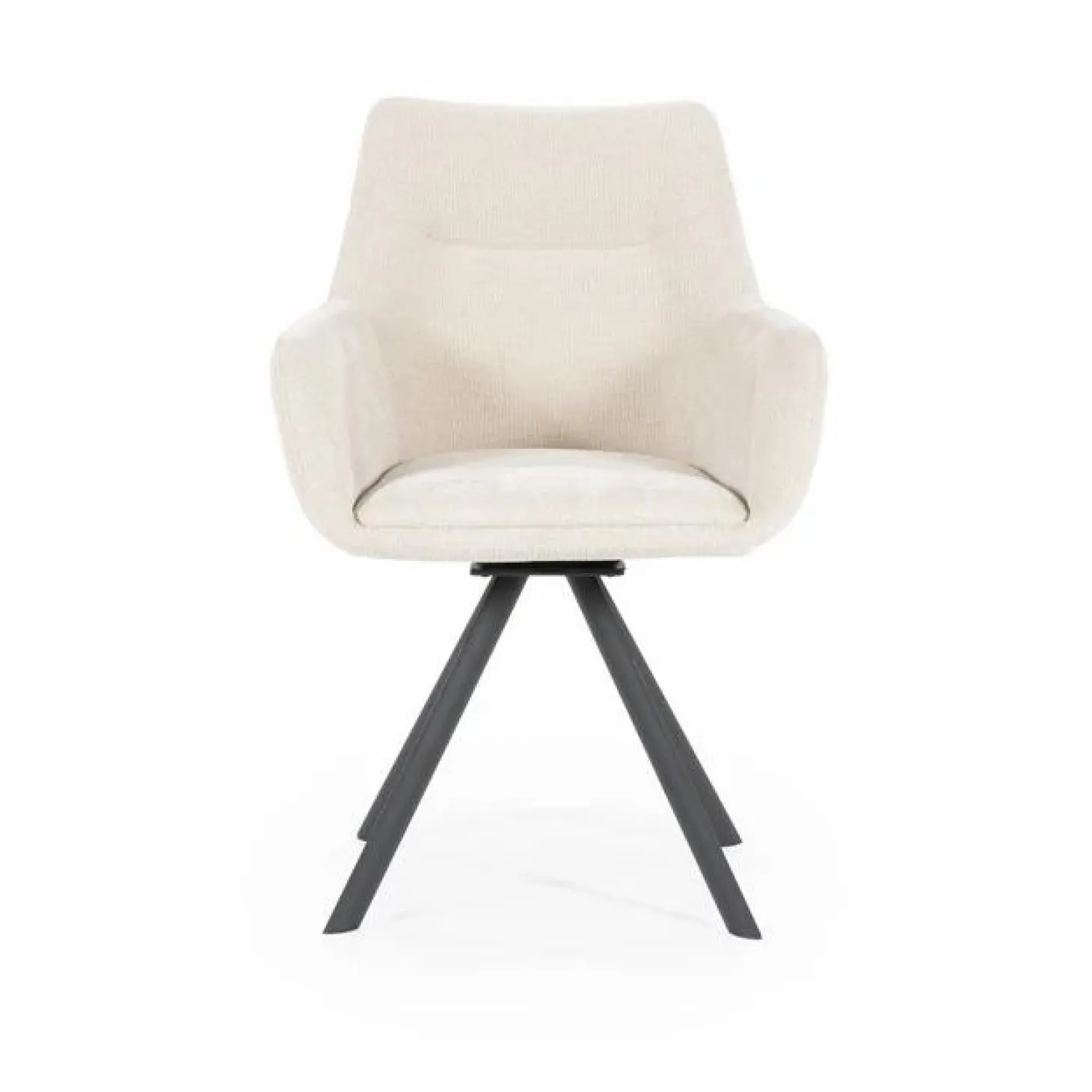 Draaibare Eetkamerstoel Bliss met armleuning- Beige - Loft24.nl