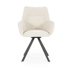 Draaibare Eetkamerstoel Bliss met armleuning- Beige - Loft24.nl