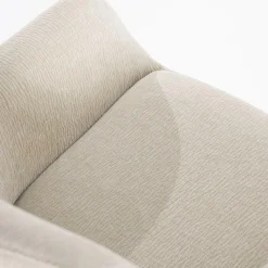 Draaibare Eetkamerstoel Bliss met armleuning- Beige - Loft24.nl