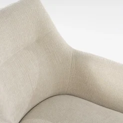 Draaibare Eetkamerstoel Bliss met armleuning- Beige - Loft24.nl