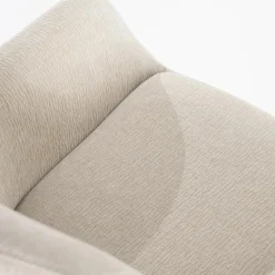 Draaibare Eetkamerstoel Bliss met armleuning- Beige - Loft24.nl