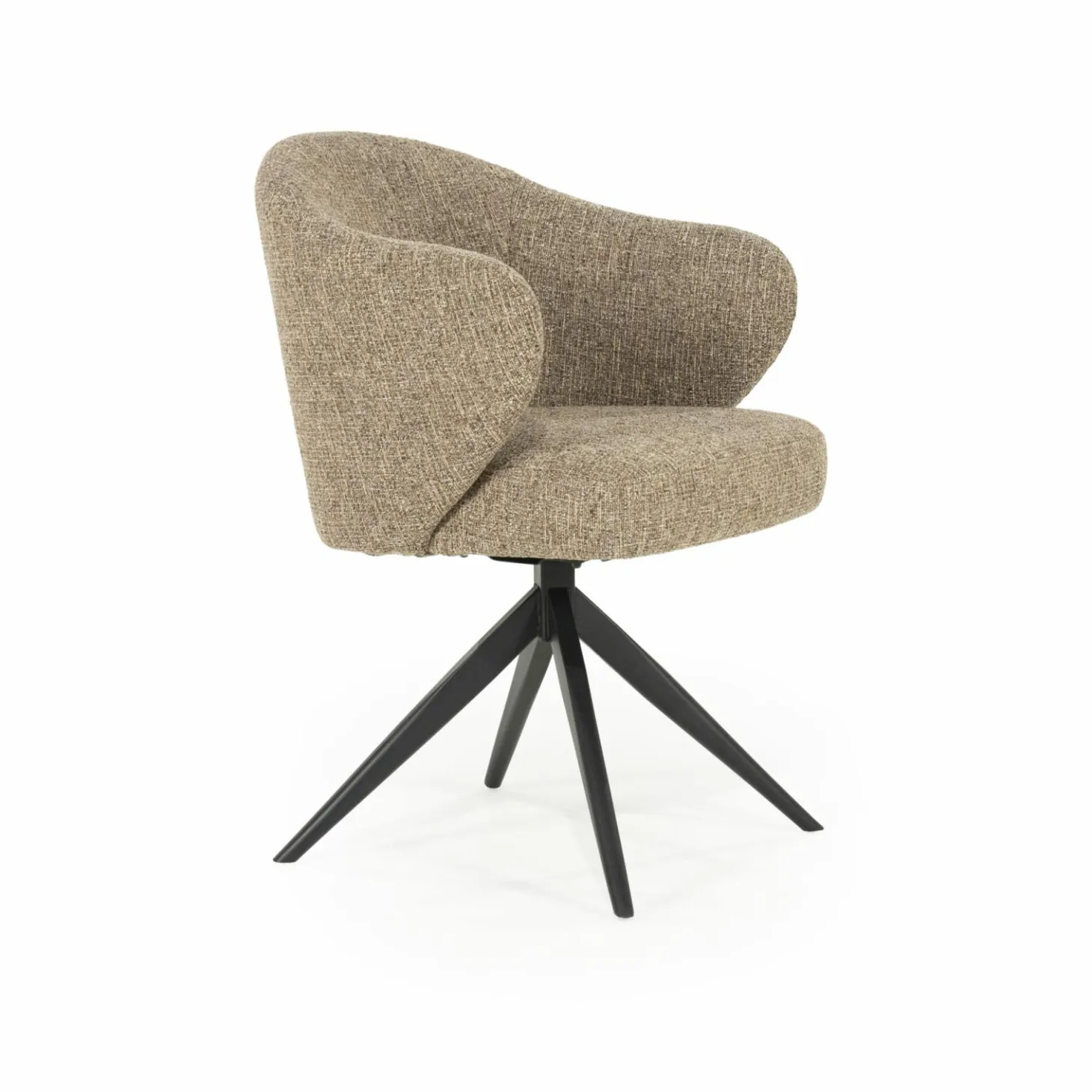 Draaibare Eetkamerstoel Connor kleur Bruin - Loft24.nl