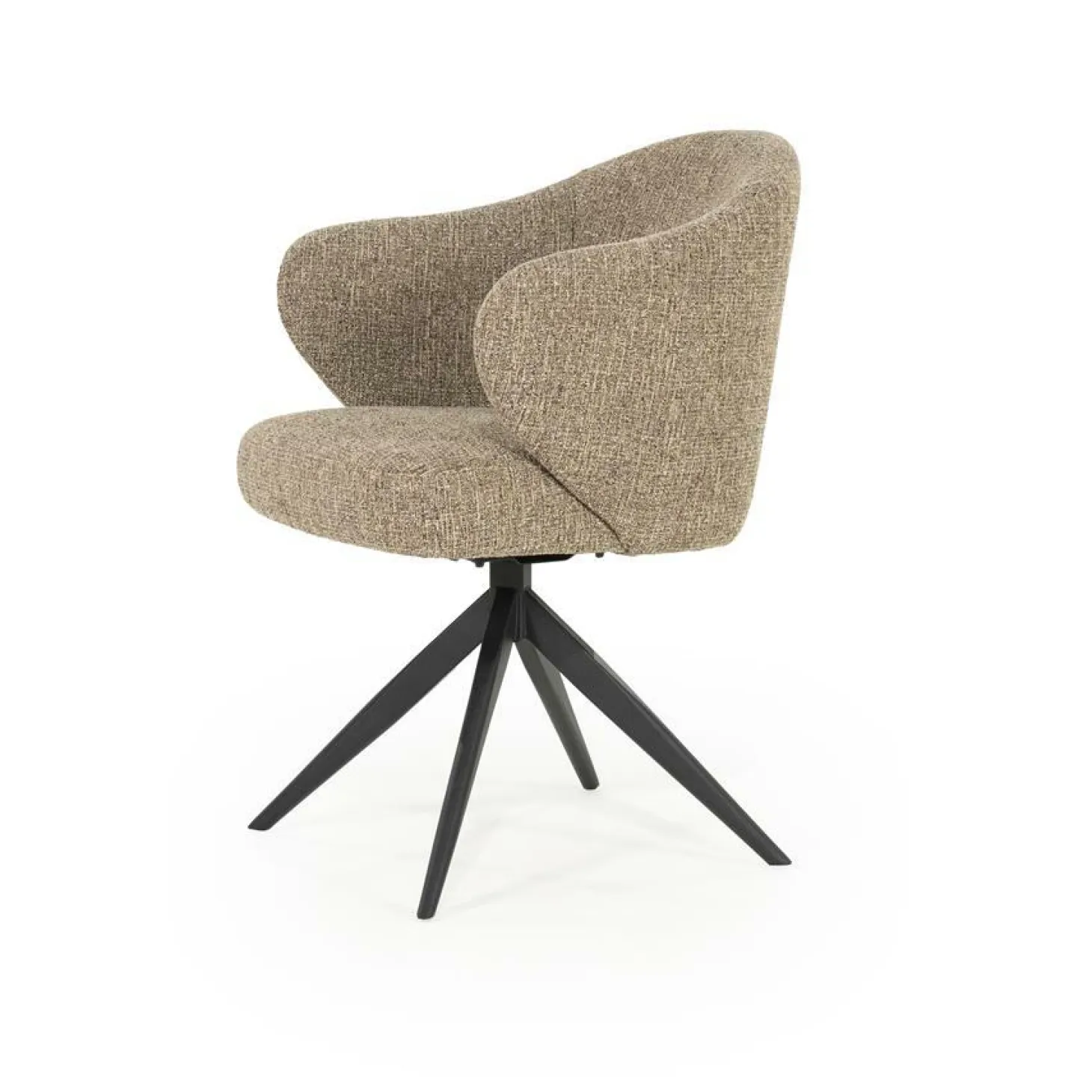 Draaibare Eetkamerstoel Connor kleur Bruin - Loft24.nl