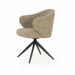Draaibare Eetkamerstoel Connor kleur Bruin - Loft24.nl