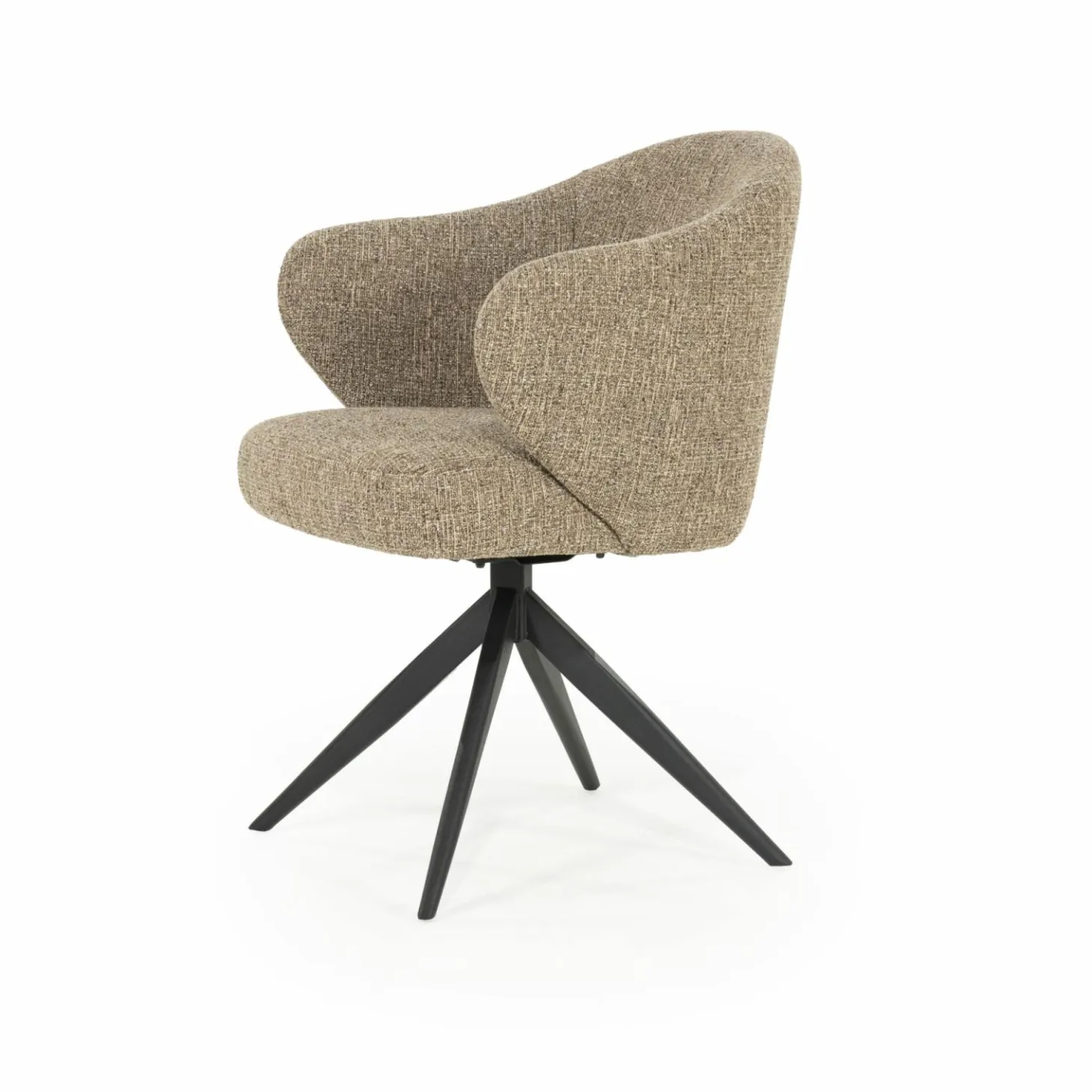 Draaibare Eetkamerstoel Connor kleur Bruin - Loft24.nl