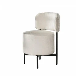 Draaibare Eetkamerstoel Cocktail - Bouclé Wit - Loft24.nl