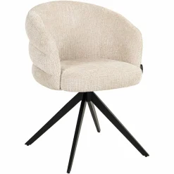 Draaibare Eetkamerstoel Chadwick Geweven stof kleur Beige - Loft24.nl