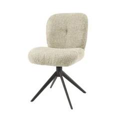 Draaibare Eetkamerstoel Comfort - Bouclé Zandkleur - Loft24.nl