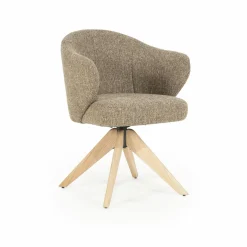 Draaibare Eetkamerstoel Connor Eiken onderstel kleur Bruin - Loft24.nl