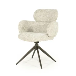 Draaibare Eetkamerstoel Darcio - Beige - Loft24.nl