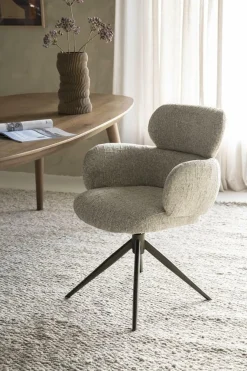 Draaibare Eetkamerstoel Darcio - Beige - Loft24.nl