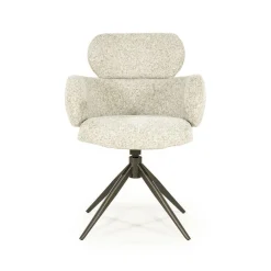 Draaibare Eetkamerstoel Darcio - Beige - Loft24.nl