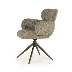 Draaibare Eetkamerstoel Darcio - Taupe - Loft24.nl