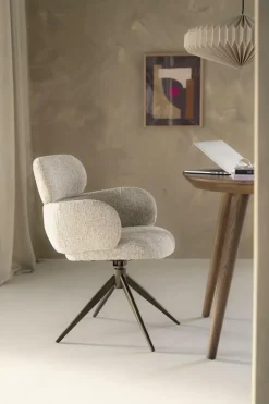 Draaibare Eetkamerstoel Darcio - Taupe - Loft24.nl