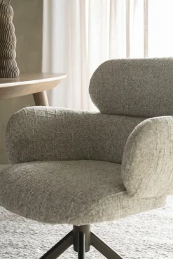 Draaibare Eetkamerstoel Darcio - Taupe - Loft24.nl