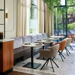 Draaibare Eetkamerstoel Fenne Geweven - Naturel - Loft24.nl