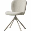 Draaibare Eetkamerstoel Femke Bouclé - Naturel - Loft24.nl