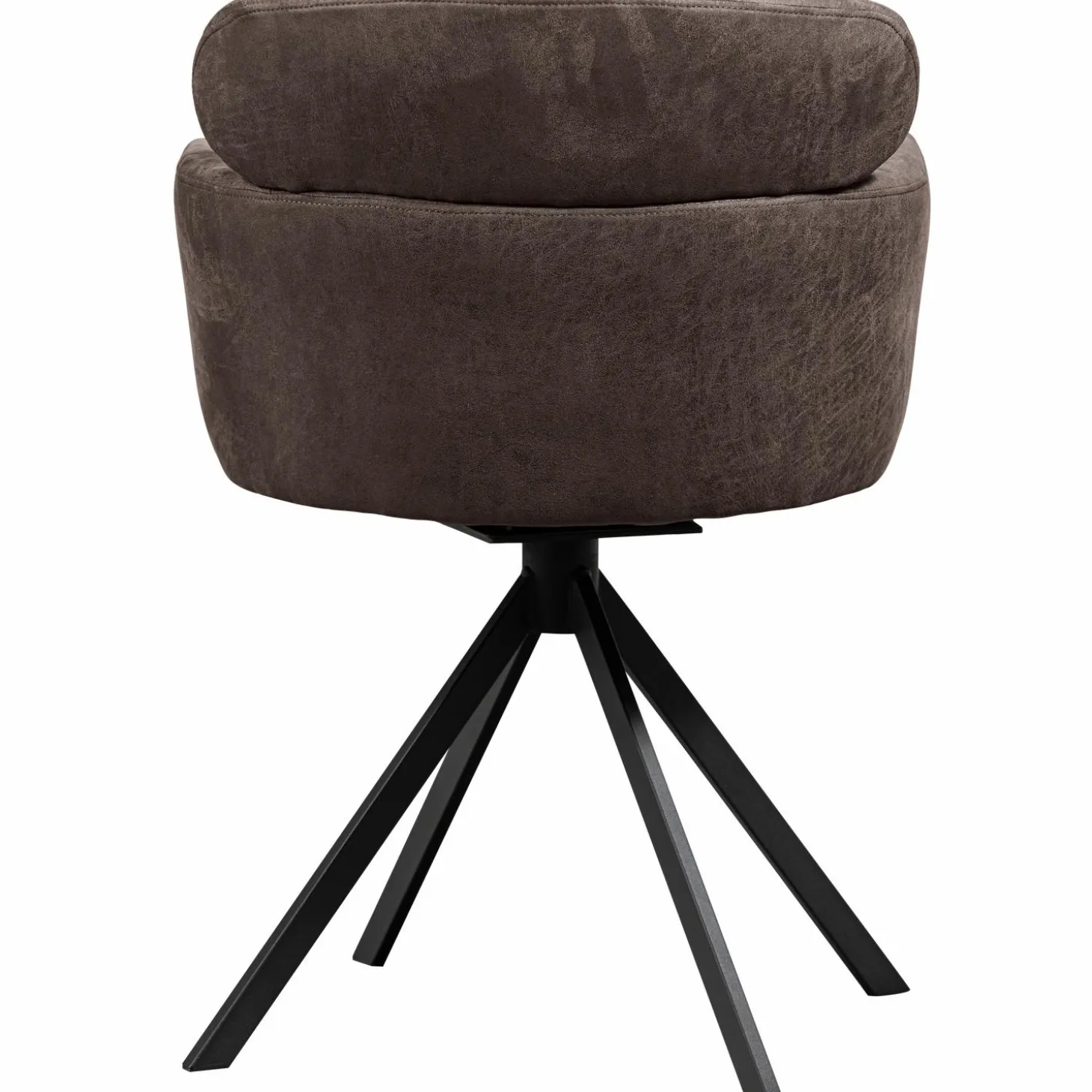 Draaibare Eetkamerstoel Fenne Lederlook - Zwart-Grijs - Loft24.nl