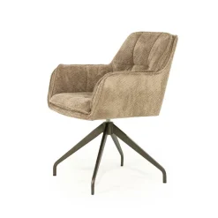 Draaibare Eetkamerstoel Hugo - Taupe - Loft24.nl