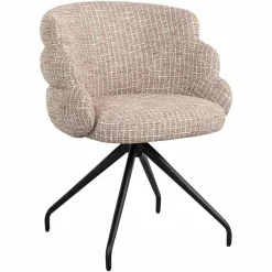 Draaibare Eetkamerstoel Kayla Be Trendy kleur Rose - Loft24.nl
