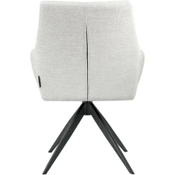 Draaibare Eetkamerstoel Lisonne Chenille kleur Crème - Loft24.nl