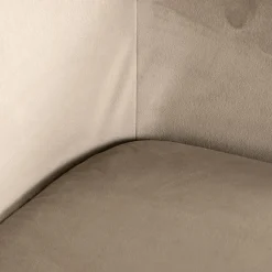 Draaibare Eetkamerstoel Lisonne Velvet en stof kleur Khaki/Naturel - Loft24.nl