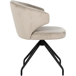 Draaibare Eetkamerstoel Milly Velvet kleur Khaki - Loft24.nl