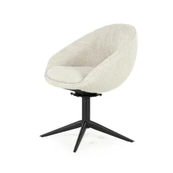 Draaibare Eetkamerstoel Nol Bouclé - Beige - Loft24.nl