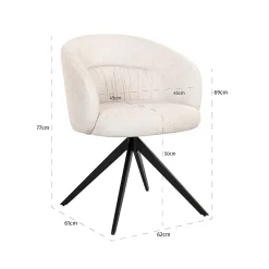 Draaibare Eetkamerstoel Olivia - Loft24.nl