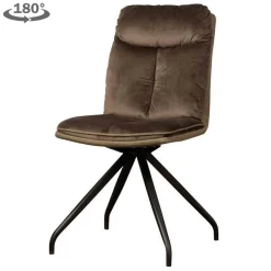 Draaibare eetkamerstoel Rota - Bruin - Loft24.nl