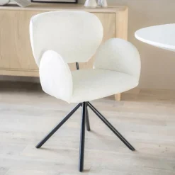 Draaibare Eetkamerstoel Rosalin - Beige - Loft24.nl