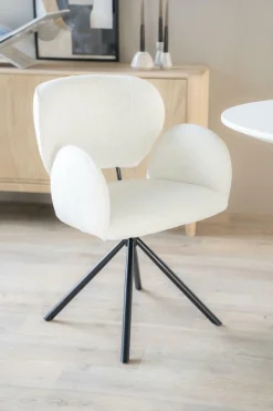 Draaibare Eetkamerstoel Rosalin - Beige - Loft24.nl