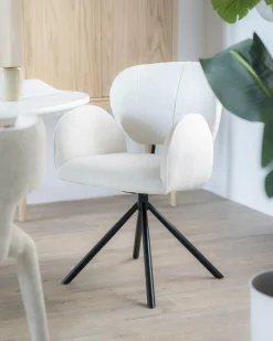 Draaibare Eetkamerstoel Rosalin - Beige - Loft24.nl