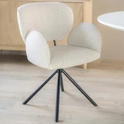 Draaibare Eetkamerstoel Rosalin - Taupe - Loft24.nl