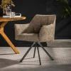 Draaibare Eetkamerstoel Raster - Bouclé Taupe - Loft24.nl