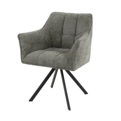 Draaibare Eetkamerstoel Raster - Bouclé Taupe - Loft24.nl