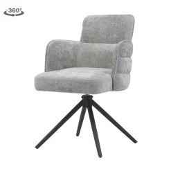 Draaibare Eetkamerstoel Rumo - Lichtgrijs - Loft24.nl