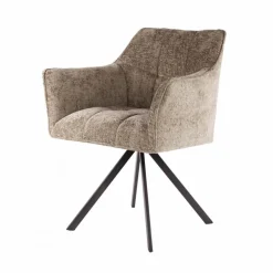 Draaibare Eetkamerstoel Raster Velvet – Rich Champagne - Loft24.nl