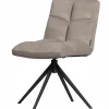 Draaibare Eetkamerstoel Vinny Velvet - Zand - Loft24.nl