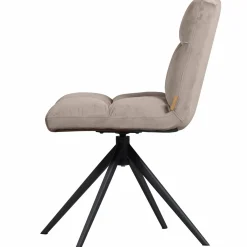 Draaibare Eetkamerstoel Vinny Velvet - Zand - Loft24.nl