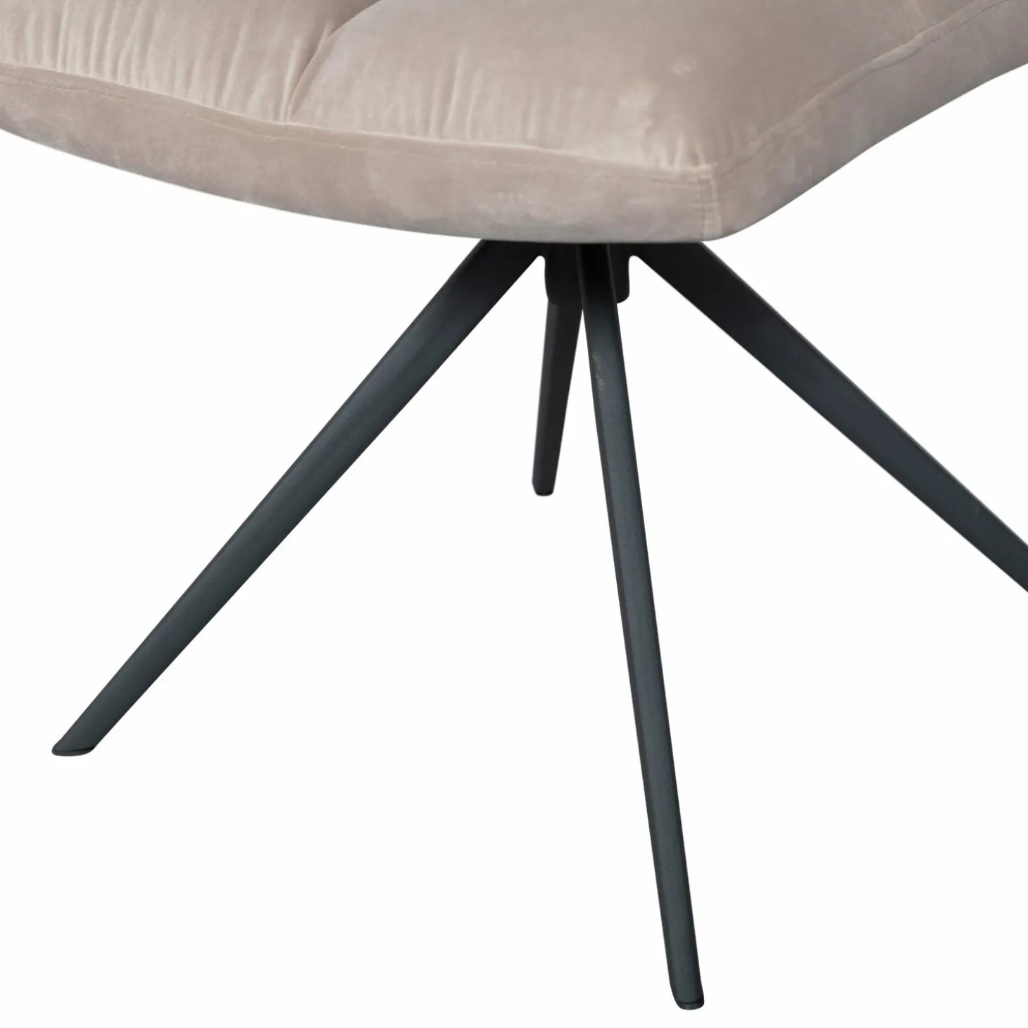 Draaibare Eetkamerstoel Vinny Velvet - Zand - Loft24.nl