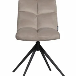 Draaibare Eetkamerstoel Vinny Velvet - Zand - Loft24.nl